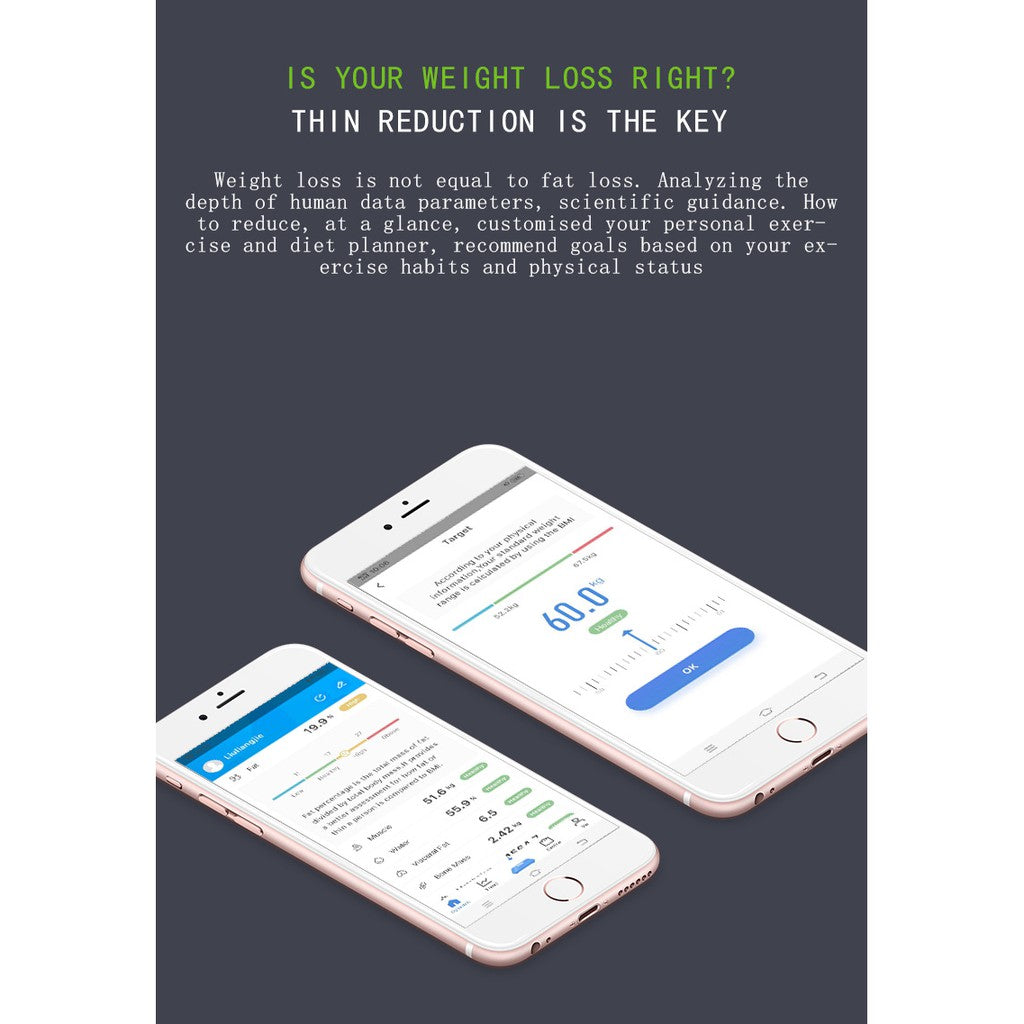 Smart Body Fat Scale with Bluetooth - Track Weight & Body Composition